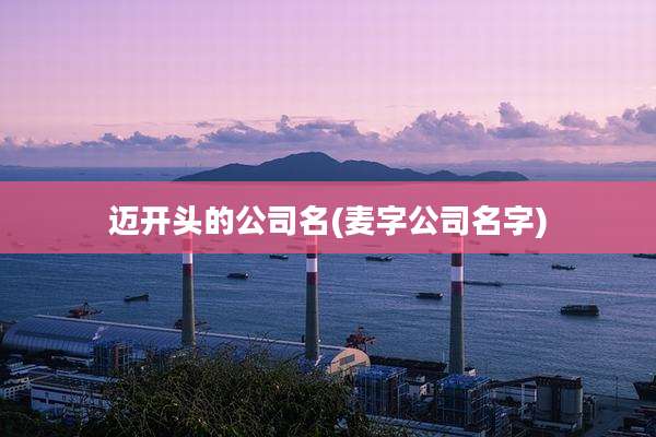 迈开头的公司名(麦字公司名字)