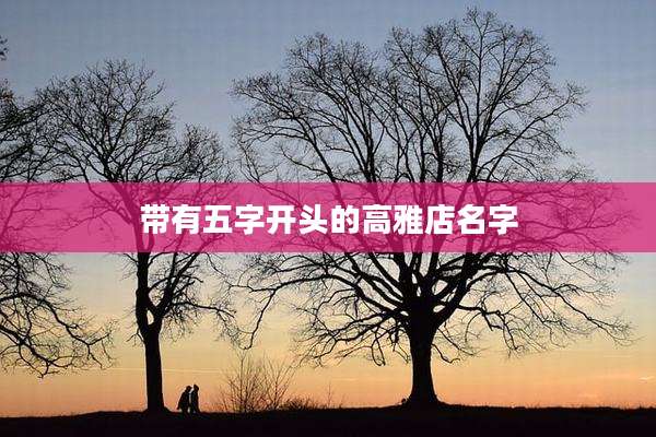带有五字开头的高雅店名字