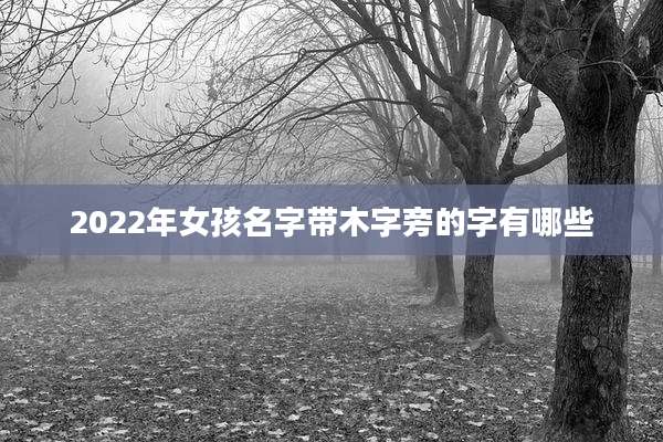 2022年女孩名字带木字旁的字有哪些