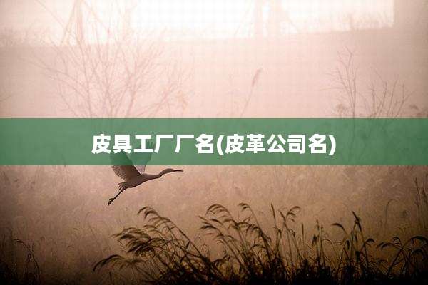 皮具工厂厂名(皮革公司名)