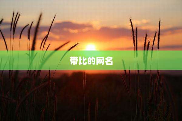 带比的网名