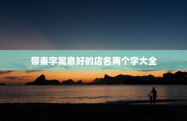 带秦字寓意好的店名两个字大全