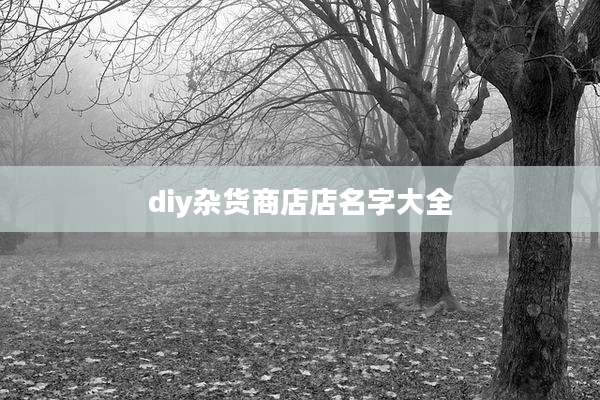 diy杂货商店店名字大全