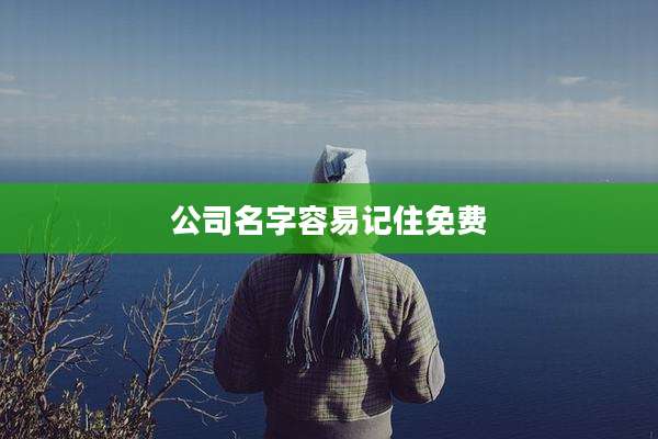 公司名字容易记住免费