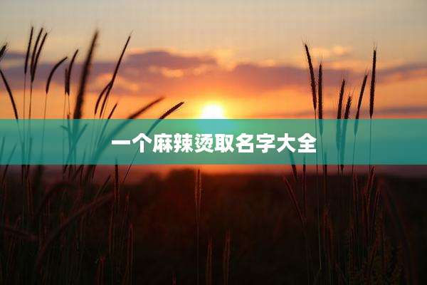 一个麻辣烫取名字大全