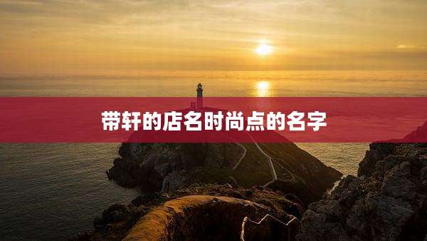 带轩的店名时尚点的名字