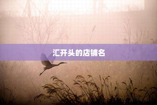 汇开头的店铺名