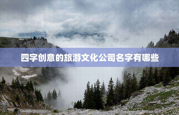 四字创意的旅游文化公司名字有哪些