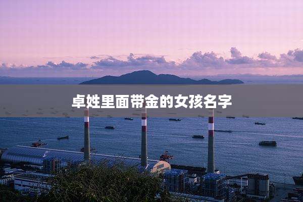 卓姓里面带金的女孩名字