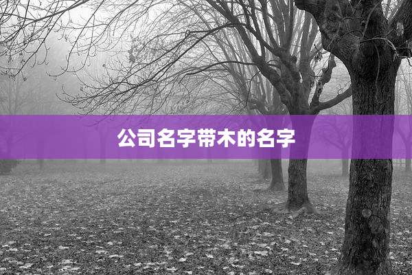 公司名字带木的名字
