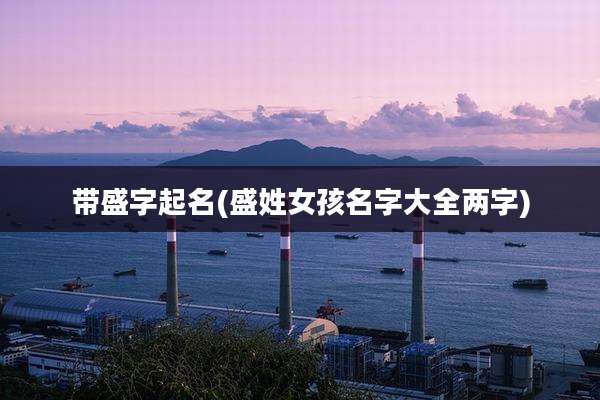 带盛字起名(盛姓女孩名字大全两字)