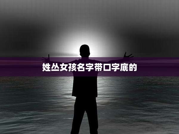 姓丛女孩名字带口字底的