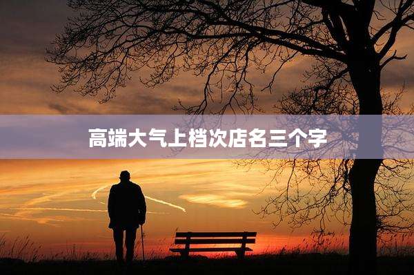 高端大气上档次店名三个字