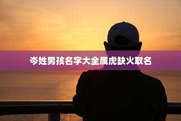 岑姓男孩名字大全属虎缺火取名
