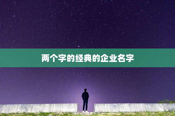 两个字的经典的企业名字