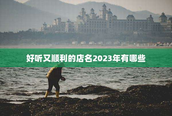 好听又顺利的店名2023年有哪些
