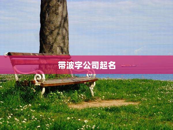 带波字公司起名