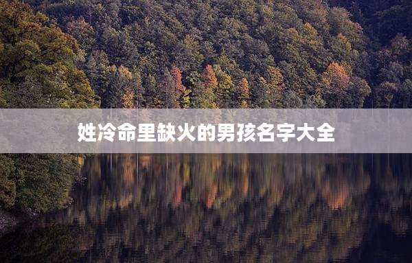 姓冷命里缺火的男孩名字大全