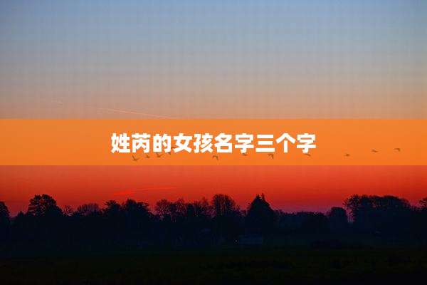 姓芮的女孩名字三个字