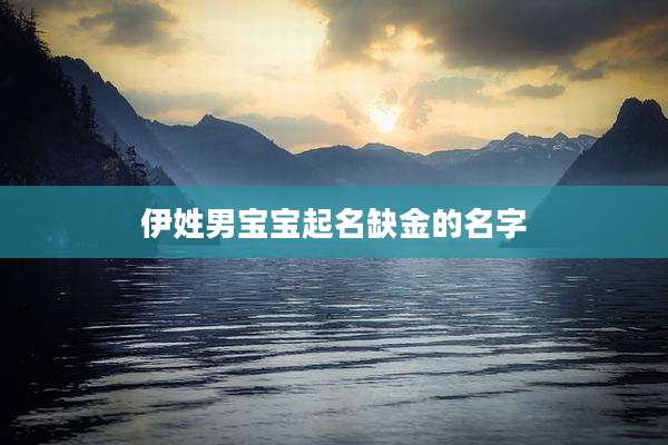 伊姓男宝宝起名缺金的名字