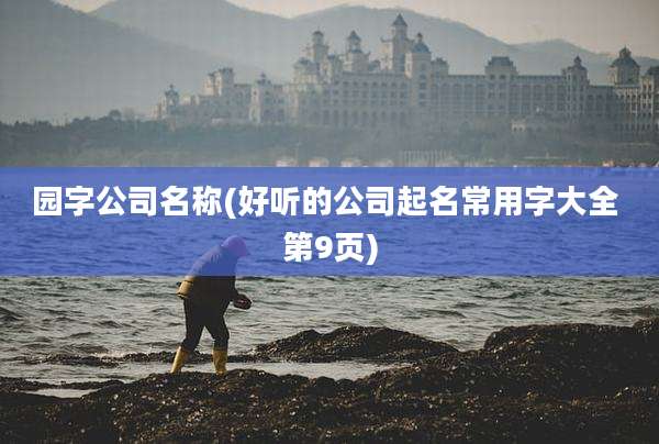 园字公司名称(好听的公司起名常用字大全 第9页)