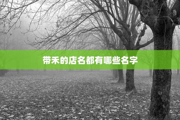 带禾的店名都有哪些名字