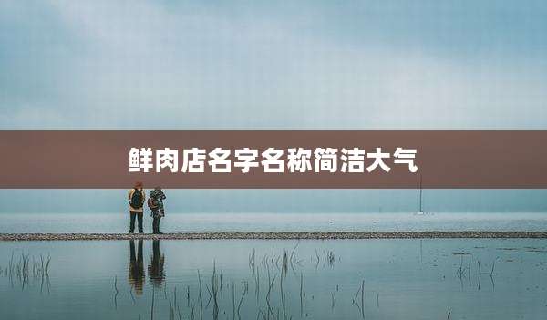 鲜肉店名字名称简洁大气