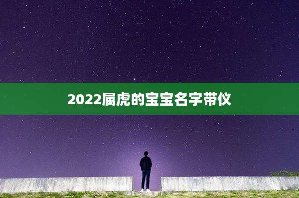 2022属虎的宝宝名字带仪