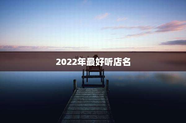 2022年最好听店名
