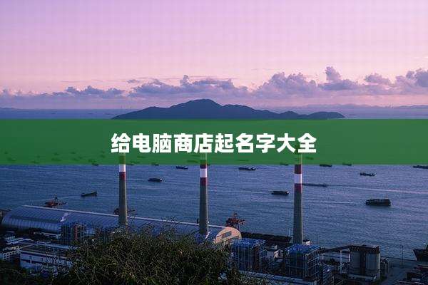 给电脑商店起名字大全