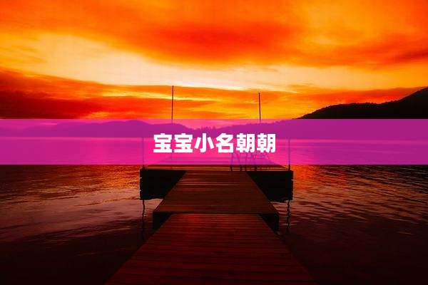 宝宝小名朝朝