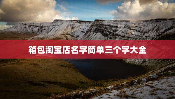箱包淘宝店名字简单三个字大全