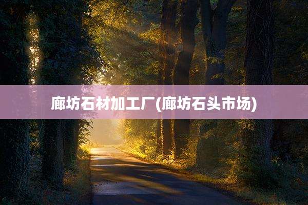 廊坊石材加工厂(廊坊石头市场)