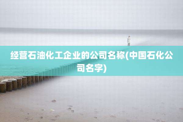 经营石油化工企业的公司名称(中国石化公司名字)