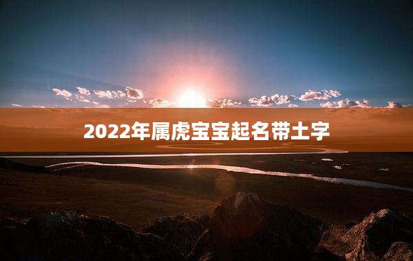 2022年属虎宝宝起名带土字