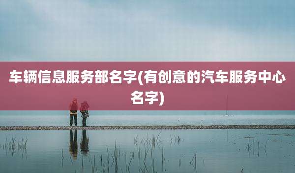 车辆信息服务部名字(有创意的汽车服务中心名字)