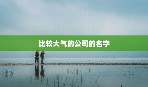 比较大气的公司的名字