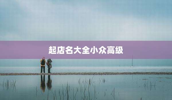 起店名大全小众高级