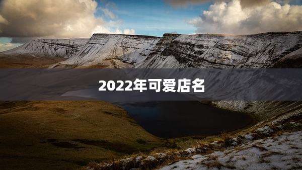 2022年可爱店名