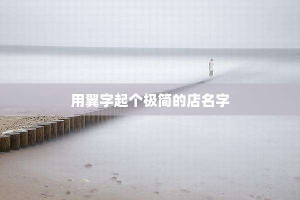用翼字起个极简的店名字