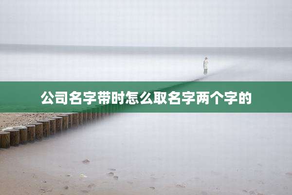 公司名字带时怎么取名字两个字的