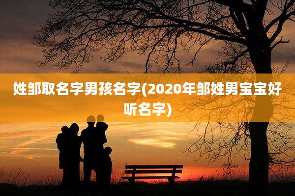 姓邹取名字男孩名字(2020年邹姓男宝宝好听名字)