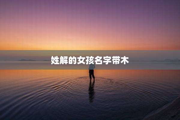 姓解的女孩名字带木