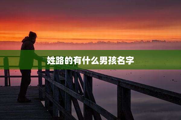姓路的有什么男孩名字