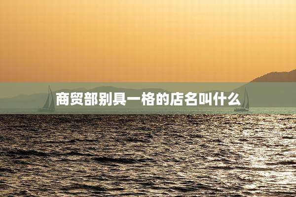 商贸部别具一格的店名叫什么