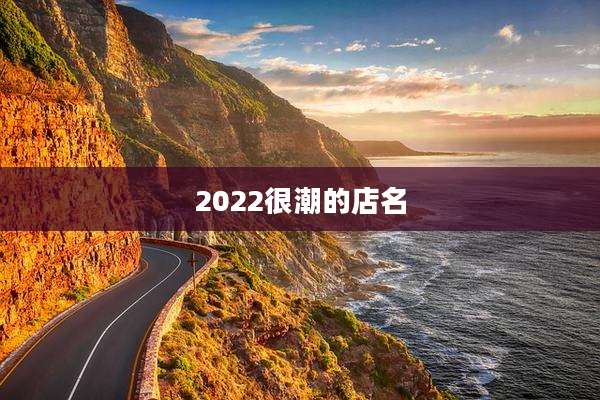 2022很潮的店名