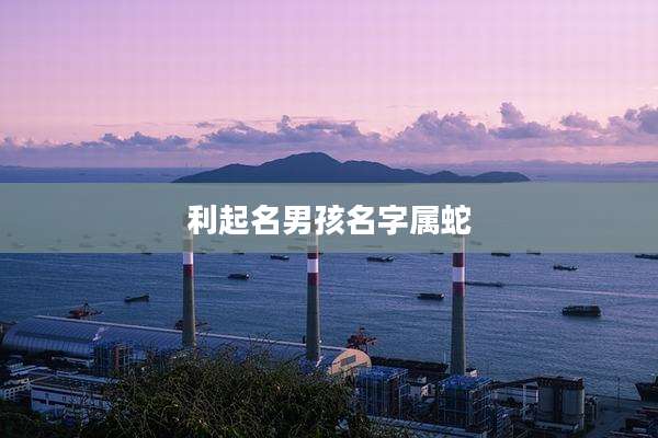 利起名男孩名字属蛇