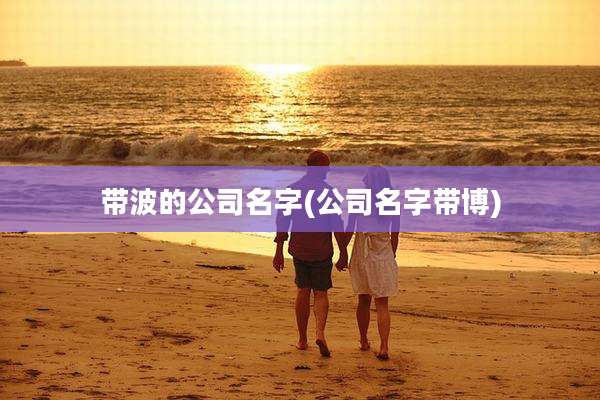 带波的公司名字(公司名字带博)