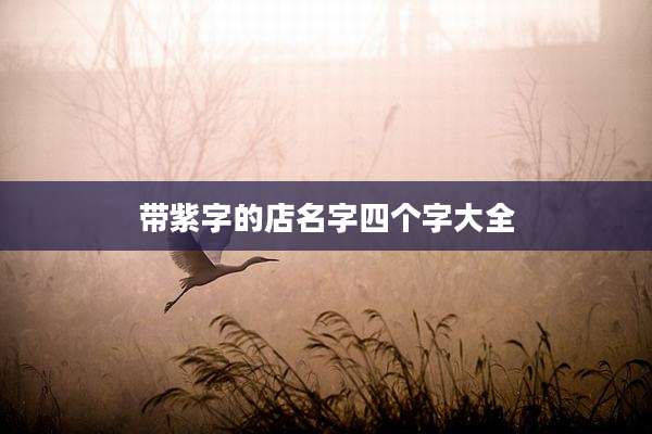带紫字的店名字四个字大全