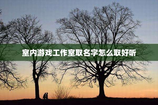 室内游戏工作室取名字怎么取好听